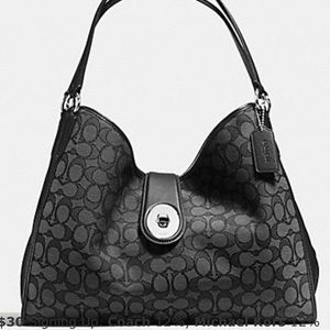 Coach Carlyle shoulder black/smoke black/silver